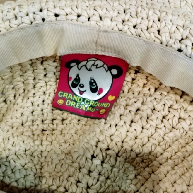 GrandGround(グラグラ)のグラグラ　パンダの麦わら帽子 キッズ/ベビー/マタニティのこども用ファッション小物(帽子)の商品写真