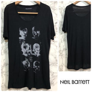 ニールバレット(NEIL BARRETT)のNeILBarreTT カットソー ロング丈 ブラック XS(Tシャツ/カットソー(半袖/袖なし))