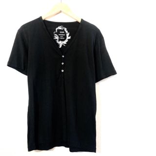 ヨウジヤマモト(Yohji Yamamoto)のA.A.R★Tシャツ★無地★ヘンリーネック★ヨウジヤマモト★ダーバン★アール★黒(Tシャツ/カットソー(半袖/袖なし))