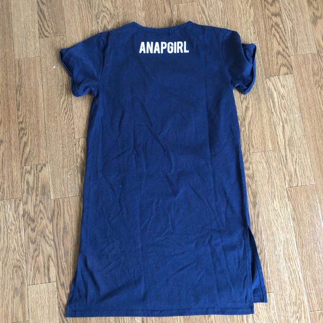 ANAP(アナップ)のANAP GIRL ロングTシャツ Sサイズ キッズ/ベビー/マタニティのキッズ服女の子用(90cm~)(Tシャツ/カットソー)の商品写真