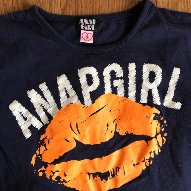 ANAP(アナップ)のANAP GIRL ロングTシャツ Sサイズ キッズ/ベビー/マタニティのキッズ服女の子用(90cm~)(Tシャツ/カットソー)の商品写真