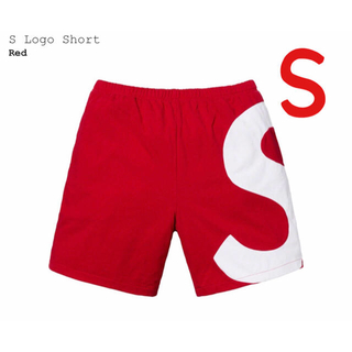 シュプリーム(Supreme)のSupreme S logo Short RED Sサイズ(ショートパンツ)