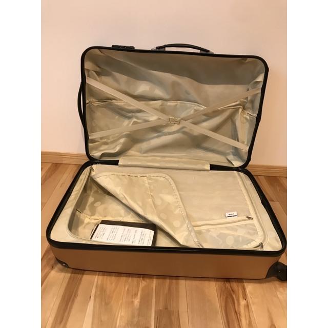 カバー付◎大型超軽量スーツケース　TSAダイヤルロック Lサイズ 茶色