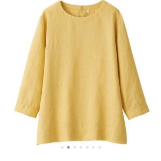 ムジルシリョウヒン(MUJI (無印良品))の【無印良品】オーガニックリネン七分袖ブラウス Mサイズ(シャツ/ブラウス(長袖/七分))