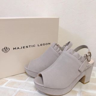 マジェスティックレゴン(MAJESTIC LEGON)の【新品】フリルサボサンダル Lsize(サンダル)