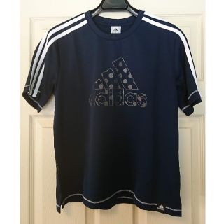 アディダス(adidas)のadidas ジュニア紺色Tシャツ(Tシャツ/カットソー)