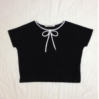 ドットアンドストライプスチャイルドウーマン(Dot&Stripes CHILDWOMAN)のリボントップス＊(Tシャツ(半袖/袖なし))