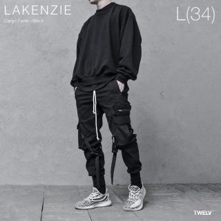 オフホワイト(OFF-WHITE)の【国内未入荷】LAKENZIE Cargo Pants - Black【新品】(ワークパンツ/カーゴパンツ)