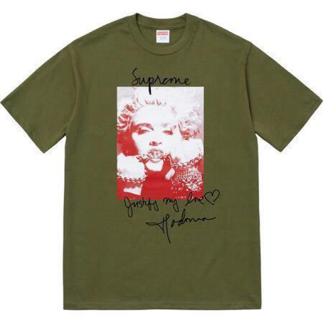 Lサイズ Supreme Madonna Tee OliveTシャツ/カットソー(半袖/袖なし)