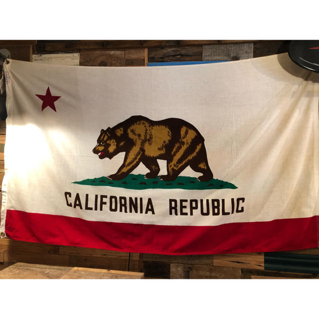 california フラッグ コットン製 usa カリフォルニア 古着美術品/アンティーク