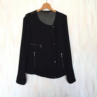 ザラ(ZARA)の美品＊ザラ アシンメトリージャケット(ノーカラージャケット)