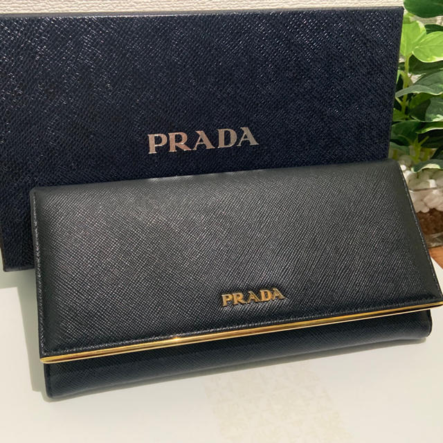 PRADA◇長財布/レザー/BLK/メンズ/1ML506 2BBE