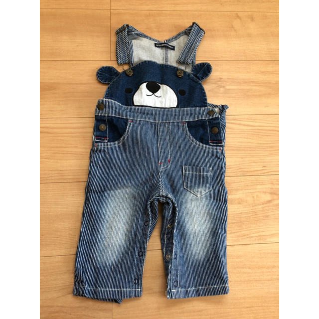 くまさんオーバーオール 95㎝ 値下げ キッズ/ベビー/マタニティのキッズ服男の子用(90cm~)(パンツ/スパッツ)の商品写真