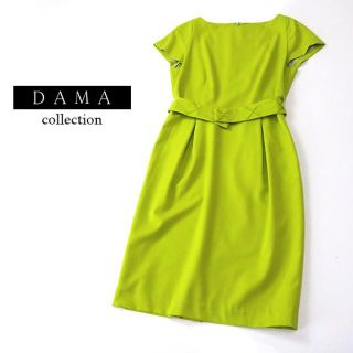 DAMA collection 　ボートネック◎ベルト付ワンピース(ひざ丈ワンピース)