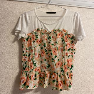 ヘザー(heather)のヘザー花柄トップス(Tシャツ(半袖/袖なし))