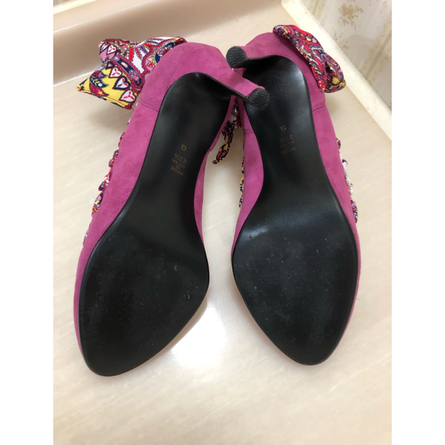 DIANA(ダイアナ)のDIANA  ダイアナ  パンプス  藤色  スエード  オールシーズン リボン レディースの靴/シューズ(ハイヒール/パンプス)の商品写真