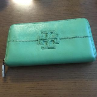 トリーバーチ(Tory Burch)のトリーバーチ 長財布 ライトグリーン 中古 美品(財布)