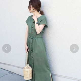 シップスフォーウィメン(SHIPS for women)の新品タグ付き 今期完売 SHIPS 2WAY リネンVネックワンピース(ロングワンピース/マキシワンピース)