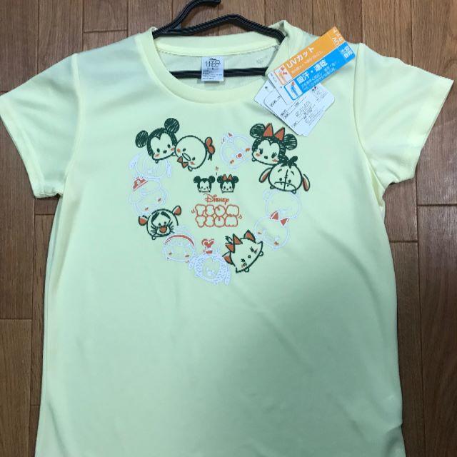 Disney(ディズニー)のDisney TSUMTSUM ディズニーツムツムイエローＴシャツ新品未使用Ｍ レディースのトップス(Tシャツ(半袖/袖なし))の商品写真
