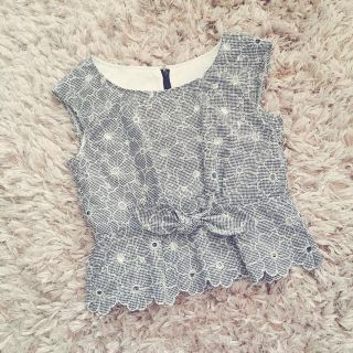 プロポーションボディドレッシング(PROPORTION BODY DRESSING)の美品♡ギンガムリボンブラウス(シャツ/ブラウス(半袖/袖なし))