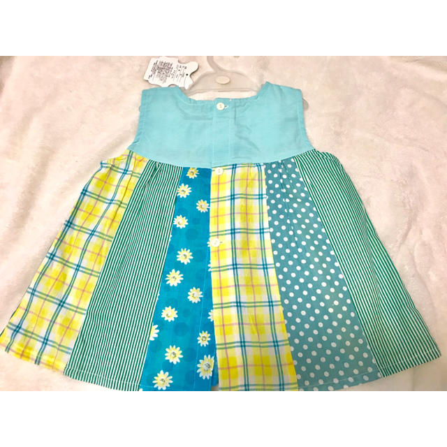 送料込み！新品 PetitCopain ブルーワンピース 100 キッズ/ベビー/マタニティのキッズ服女の子用(90cm~)(ワンピース)の商品写真