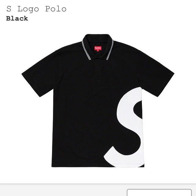 S Logo Polo 黒L サイズポロシャツ