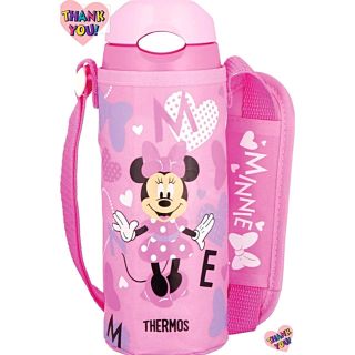 ディズニー(Disney)の💙ワンプッシュおしゃれ水筒ストロー付きライトピンク新品、即購入可❣️(水筒)