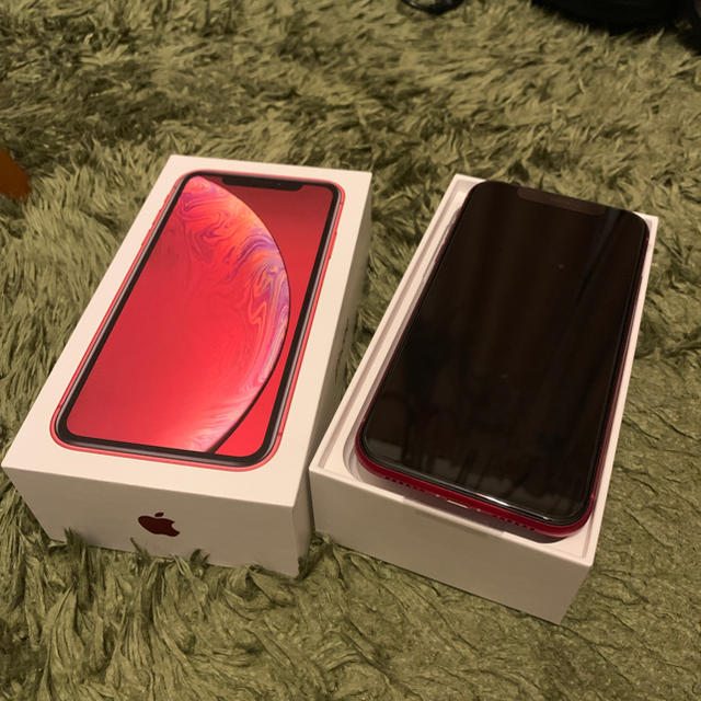 値下げ iPhone XR RED 赤 レッド 128GB simフリー - スマートフォン本体