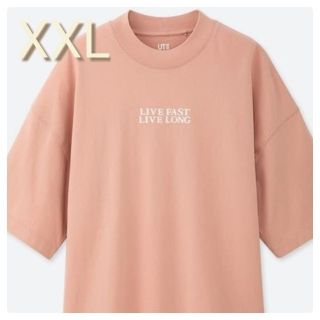 ユニクロ(UNIQLO)の【XXL】ヴェルディ･コラボ＊ライズアゲインTシャツ/ピンク/ロゴT(Tシャツ(半袖/袖なし))