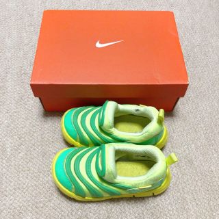 ナイキ(NIKE)のレモンイエローとライムグリーンが爽やか☆ナイキ☆ダイナモフリー☆14.0cm(スニーカー)