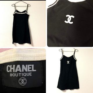 シャネル(CHANEL)のゆきゆき専用【シャネル】 ロゴ ワンピース 膝丈 Aライン【freesize】(ひざ丈ワンピース)