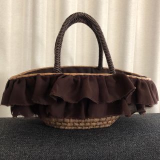 フリル付かごバッグ(かごバッグ/ストローバッグ)