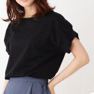 トゥデイフル(TODAYFUL)の♯16 opaque.clip 新品ブラックS袖タックプルオーバー 期間限定販売(Tシャツ(半袖/袖なし))