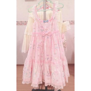 アンジェリックプリティー(Angelic Pretty)のファンシーペーパードールJSK＋カチューシャ(ひざ丈ワンピース)