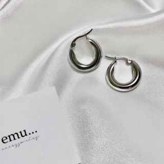 アメリヴィンテージ(Ameri VINTAGE)の#27  サージカルステンレス チャンキー  フープ  ピアス(ピアス)