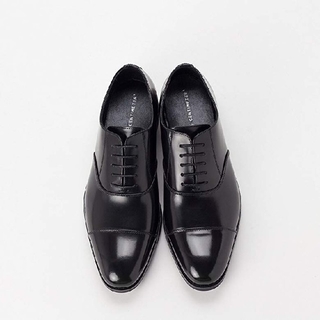 【新品・未使用】ビジネスシューズ 革靴　ブラック　24.5cm(ドレス/ビジネス)