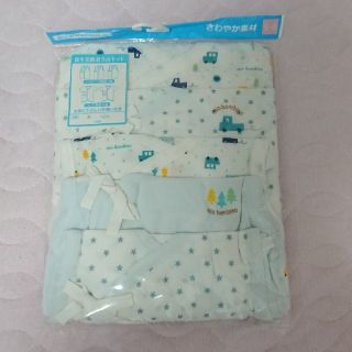 ニシマツヤ(西松屋)の新品未使用未開封 50～60cm 新生児肌着5点セット メッシュ素材 通気性抜群(パジャマ)