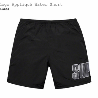 シュプリーム(Supreme)の黒 M Supreme Logo Appliqu Water Short 水着 (水着)