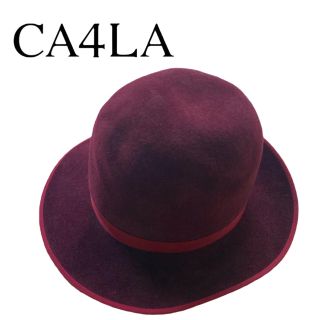 カシラ(CA4LA)のCA4LA  カシラ　ボーラーハット　ワイン　レッド　赤(ハット)