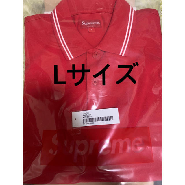 Supreme sロゴ polo 赤