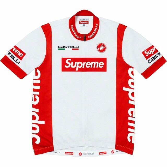 新品 Supreme19ss Castelli Cycling Jersey白Lトップス