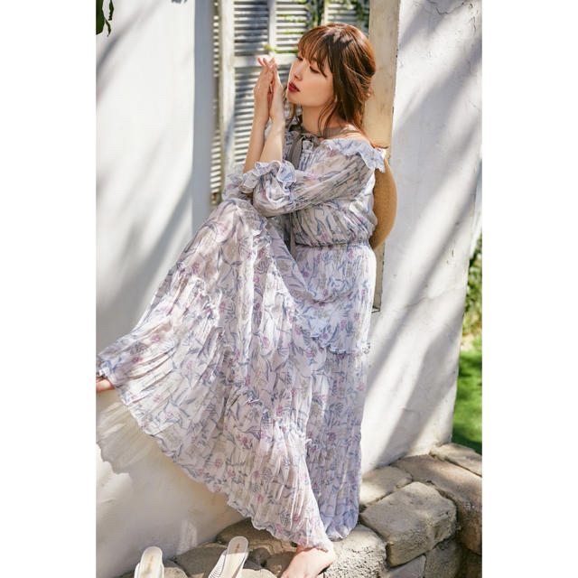 ロングワンピース/マキシワンピースher lip to   Dream Floral long Dress 新品