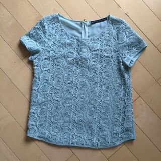 ザラ(ZARA)の【美品】ZARA 総レースブラウス　✱size M✱(シャツ/ブラウス(半袖/袖なし))