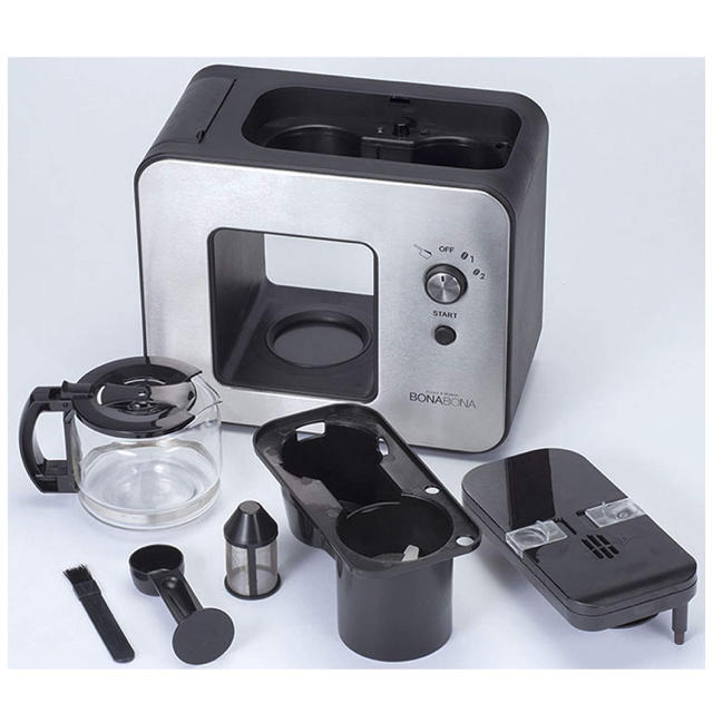 【BONABONA】 全自動ミル付きコーヒーメーカーBZ-MC81-BK スマホ/家電/カメラの調理家電(コーヒーメーカー)の商品写真