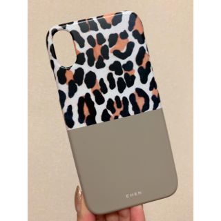 iPhone xs iPhoneケース バイカラー ヒョウ柄 レオパード(iPhoneケース)