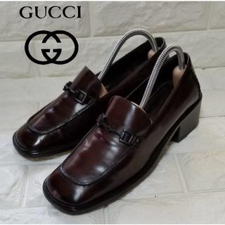 グッチ(Gucci)の【GUCCI】ビットローファーsize6 1/2 (Jpn23.5cm)濃茶(ローファー/革靴)