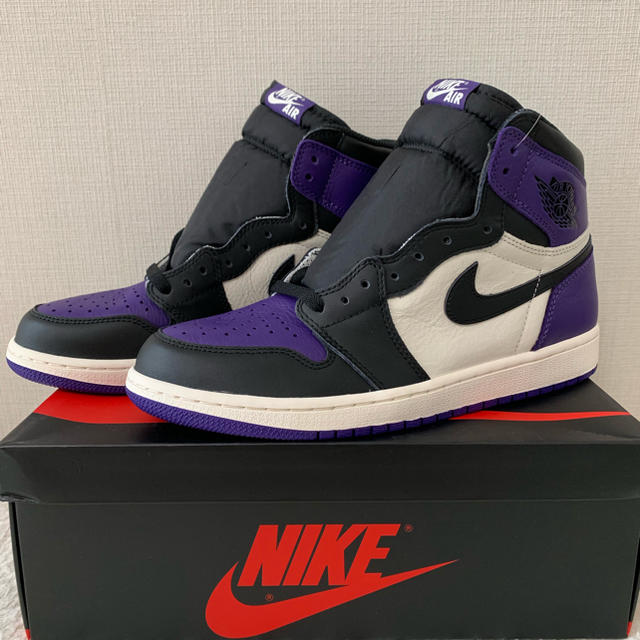 27.5 NIKE エアジョーダン 1 AIR JORDAN コートパープル 紫