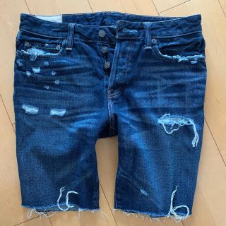 アバクロンビーアンドフィッチ(Abercrombie&Fitch)のA&Fアバクロ ダメージ加工 クラッシュ デニムショーツ/30(ショートパンツ)