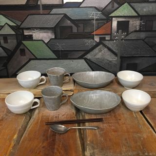 たん様専用 新品 陶器 陶芸作家 人気のカレー皿4枚F(食器)