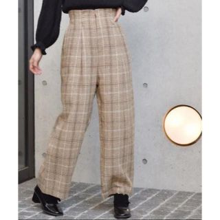 ダブルクローゼット(w closet)のw closet グレンチェックハイウエストパンツ(カジュアルパンツ)